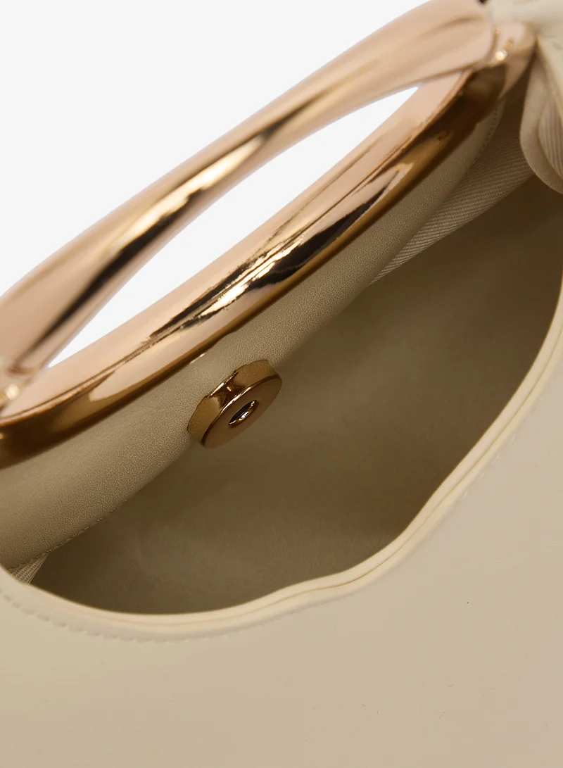 GLAMOROUS  Grab Bag with Gold Handle satchel for Women | Best Price UAE
